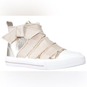 Kidpik Gold Metallic Hightop Sneakers - Size 5Y NWOT